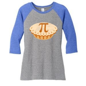 Funny Apple Pie Pi Day Symbol Math Design Meaningful Gift Women's Tri-Blend 3/4-Sleeve Raglan Shirt