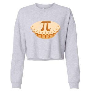 Funny Apple Pie Pi Day Symbol Math Design Meaningful Gift Cropped Pullover Crew