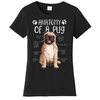 Funny Anatomy Pug Dog Pug Lover Women's T-Shirt