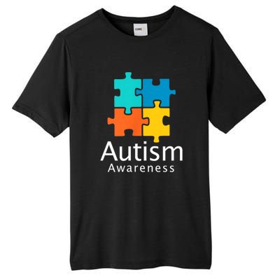 Funny Autism Puzzle Autism Awareness Gift Tall Fusion ChromaSoft Performance T-Shirt