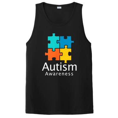 Funny Autism Puzzle Autism Awareness Gift PosiCharge Competitor Tank