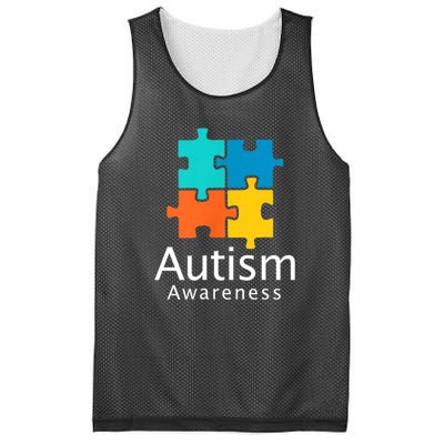 Funny Autism Puzzle Autism Awareness Gift Mesh Reversible Basketball Jersey Tank