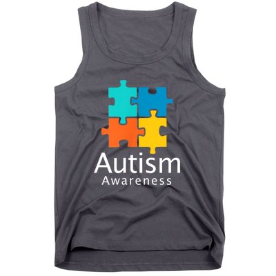 Funny Autism Puzzle Autism Awareness Gift Tank Top