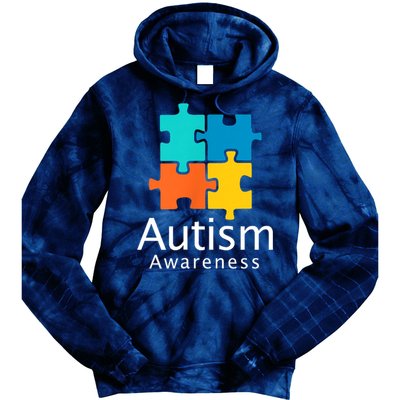 Funny Autism Puzzle Autism Awareness Gift Tie Dye Hoodie