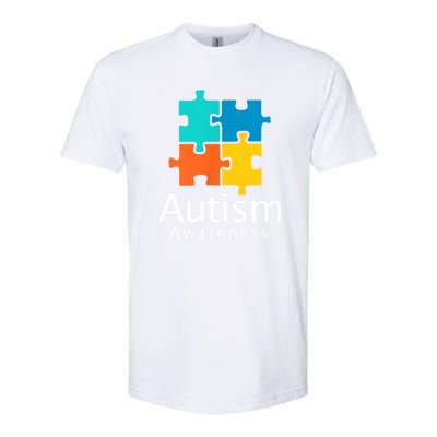 Funny Autism Puzzle Autism Awareness Gift Softstyle CVC T-Shirt