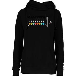 Funny Astrophysicist Planets Newton´S Cradle Womens Funnel Neck Pullover Hood