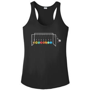 Funny Astrophysicist Planets Newton´S Cradle Ladies PosiCharge Competitor Racerback Tank