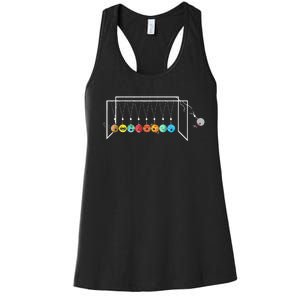 Funny Astrophysicist Planets Newton´S Cradle Women's Racerback Tank