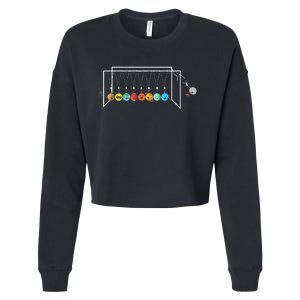 Funny Astrophysicist Planets Newton´S Cradle Cropped Pullover Crew