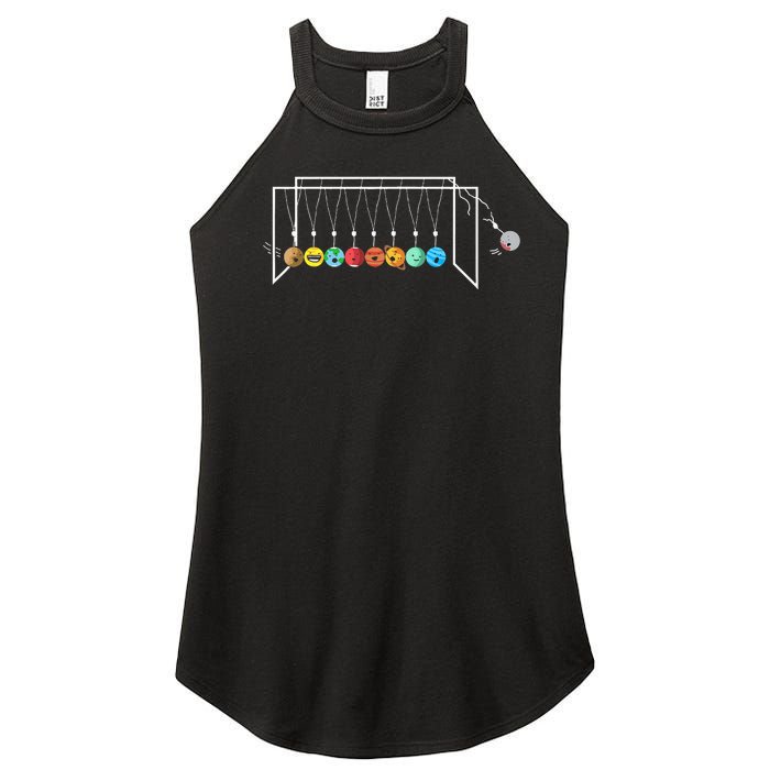 Funny Astrophysicist Planets Newton´S Cradle Women's Perfect Tri Rocker Tank