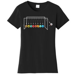 Funny Astrophysicist Planets Newton´S Cradle Women's T-Shirt