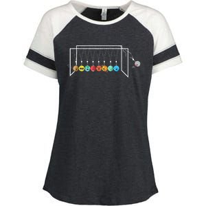 Funny Astrophysicist Planets Newton´S Cradle Enza Ladies Jersey Colorblock Tee