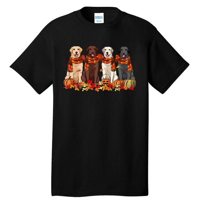 Fall Autumn Pumpkin Labrador Retriever Thanksgiving Dog Mom Tall T-Shirt