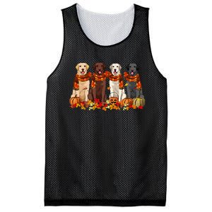 Fall Autumn Pumpkin Labrador Retriever Thanksgiving Dog Mom Mesh Reversible Basketball Jersey Tank