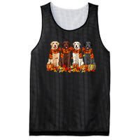 Fall Autumn Pumpkin Labrador Retriever Thanksgiving Dog Mom Mesh Reversible Basketball Jersey Tank