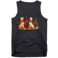 Fall Autumn Pumpkin Labrador Retriever Thanksgiving Dog Mom Tank Top