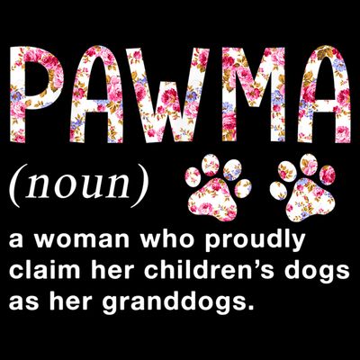 Floral Art Pawma Noun Definition Mama Grandma Dog Lovers TShirt T-Shirt