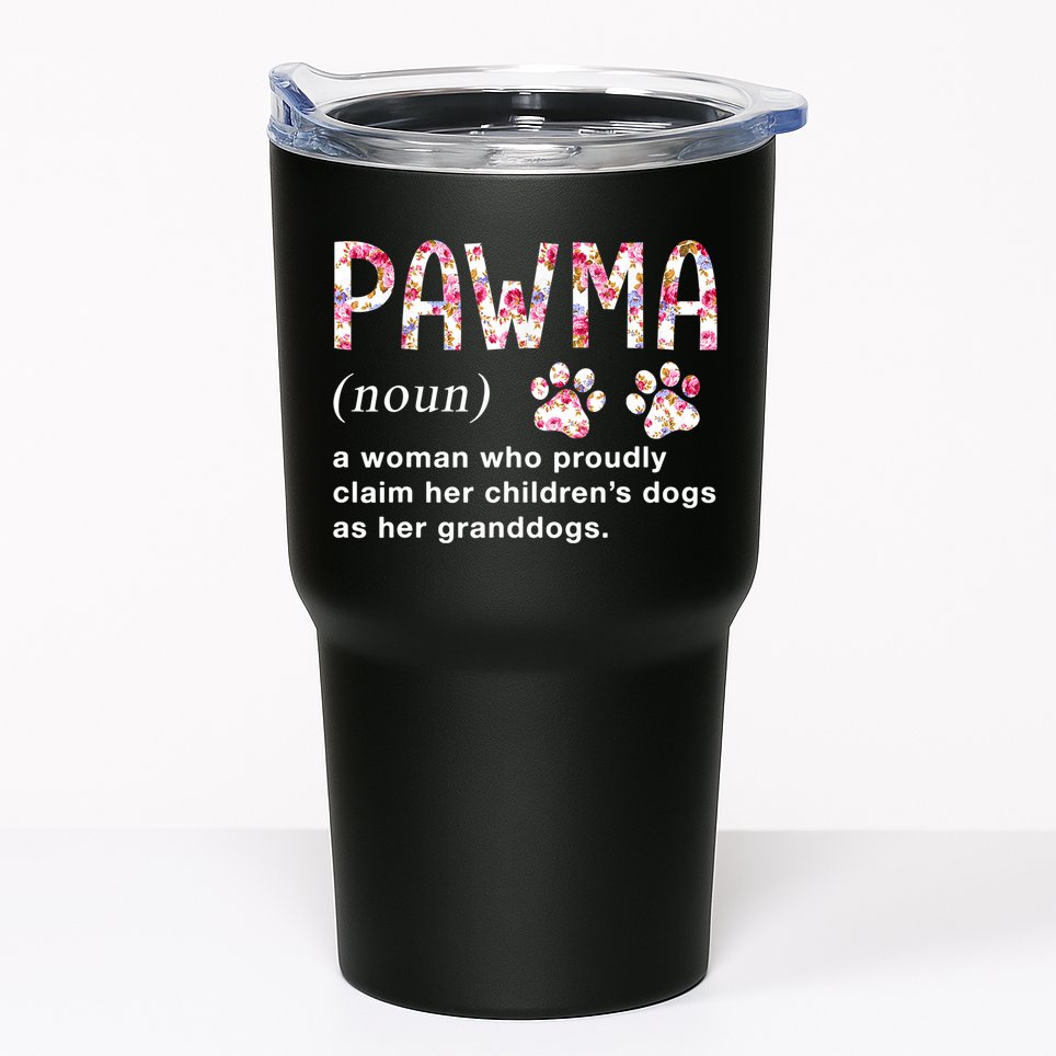 Floral Art Pawma Noun Definition Mama Grandma Dog Lovers TShirt Tumbler