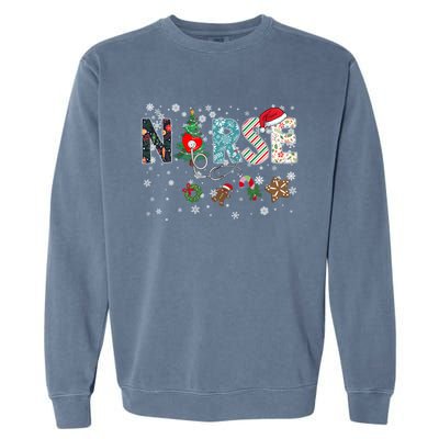 Festive And Proud: Nurse Rn Stethoscope Christmas Nurse Cute Gift Garment-Dyed Sweatshirt