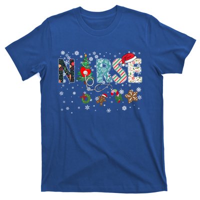 Festive And Proud: Nurse Rn Stethoscope Christmas Nurse Cute Gift T-Shirt