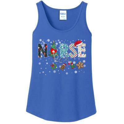 Festive And Proud: Nurse Rn Stethoscope Christmas Nurse Cute Gift Ladies Essential Tank