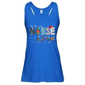 Festive And Proud: Nurse Rn Stethoscope Christmas Nurse Cute Gift Ladies Essential Flowy Tank