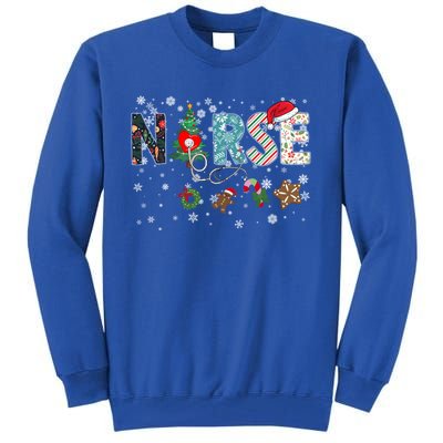 Festive And Proud: Nurse Rn Stethoscope Christmas Nurse Cute Gift Tall Sweatshirt