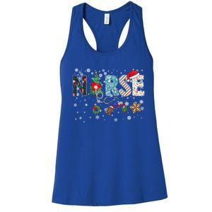 Festive And Proud: Nurse Rn Stethoscope Christmas Nurse Cute Gift Women's Racerback Tank