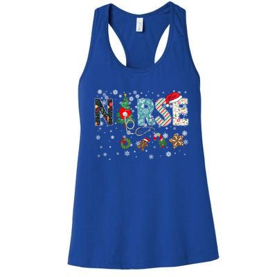 Festive And Proud: Nurse Rn Stethoscope Christmas Nurse Cute Gift Women's Racerback Tank