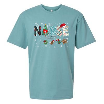 Festive And Proud: Nurse Rn Stethoscope Christmas Nurse Cute Gift Sueded Cloud Jersey T-Shirt