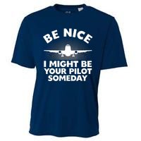 Funny Airline Pilot Art For Aviation Future Pilot Cooling Performance Crew T-Shirt