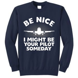 Funny Airline Pilot Art For Aviation Future Pilot Tall Sweatshirt