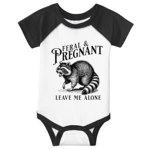 Feral And Pregnant Racoon Funny Maternity Mom To Be Infant Baby Jersey Bodysuit