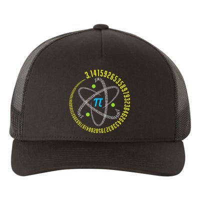 Funny Atom Pi Math Science STEM Gift 3.14 Pi Day Teacher Yupoong Adult 5-Panel Trucker Hat