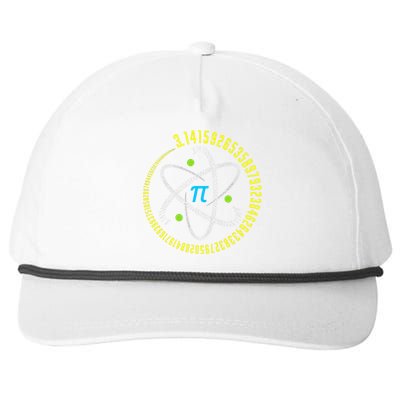 Funny Atom Pi Math Science STEM Gift 3.14 Pi Day Teacher Snapback Five-Panel Rope Hat