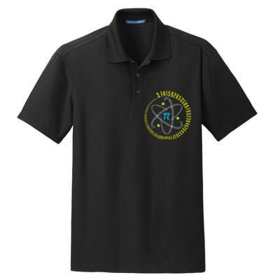 Funny Atom Pi Math Science STEM Gift 3.14 Pi Day Teacher Dry Zone Grid Polo