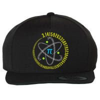 Funny Atom Pi Math Science STEM Gift 3.14 Pi Day Teacher Wool Snapback Cap