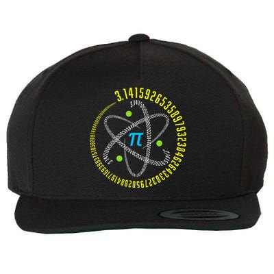 Funny Atom Pi Math Science STEM Gift 3.14 Pi Day Teacher Wool Snapback Cap