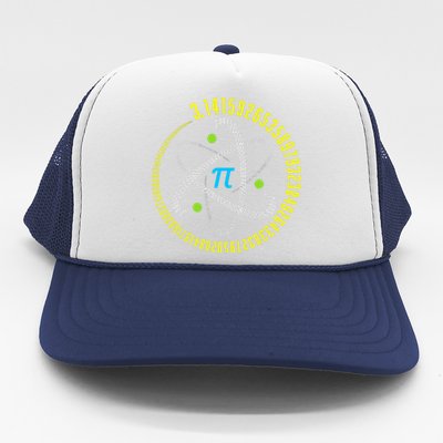 Funny Atom Pi Math Science STEM Gift 3.14 Pi Day Teacher Trucker Hat