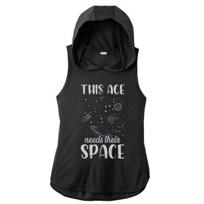 Funny Asexual Pride Outer Space Ace Asexuality Pride Asexual Funny Gift Ladies PosiCharge Tri-Blend Wicking Draft Hoodie Tank