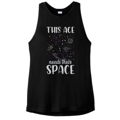 Funny Asexual Pride Outer Space Ace Asexuality Pride Asexual Funny Gift Ladies PosiCharge Tri-Blend Wicking Tank