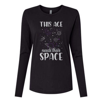 Funny Asexual Pride Outer Space Ace Asexuality Pride Asexual Funny Gift Womens Cotton Relaxed Long Sleeve T-Shirt