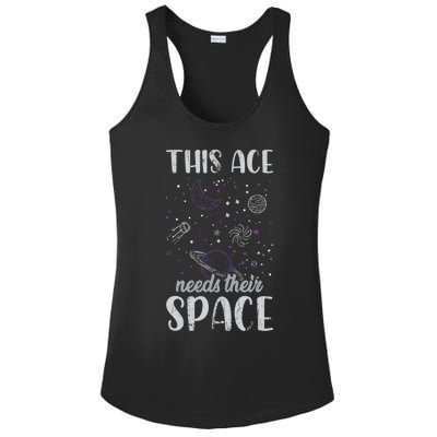 Funny Asexual Pride Outer Space Ace Asexuality Pride Asexual Funny Gift Ladies PosiCharge Competitor Racerback Tank