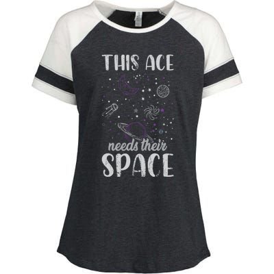 Funny Asexual Pride Outer Space Ace Asexuality Pride Asexual Funny Gift Enza Ladies Jersey Colorblock Tee