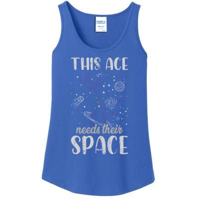 Funny Asexual Pride Outer Space Ace Asexuality Pride Asexual Funny Gift Ladies Essential Tank