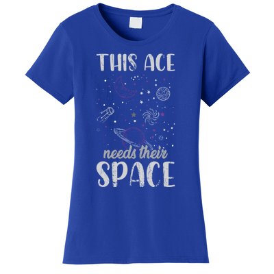 Funny Asexual Pride Outer Space Ace Asexuality Pride Asexual Funny Gift Women's T-Shirt