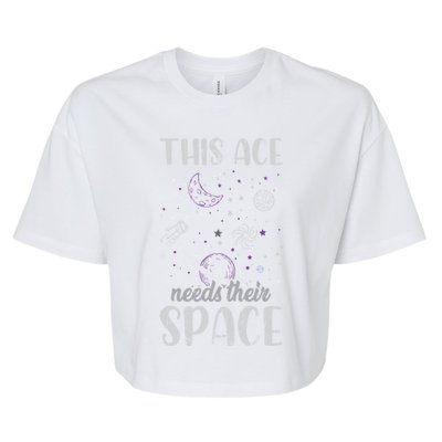 Funny Asexual Pride Outer Space Ace Asexuality Pride Asexual Funny Gift Bella+Canvas Jersey Crop Tee