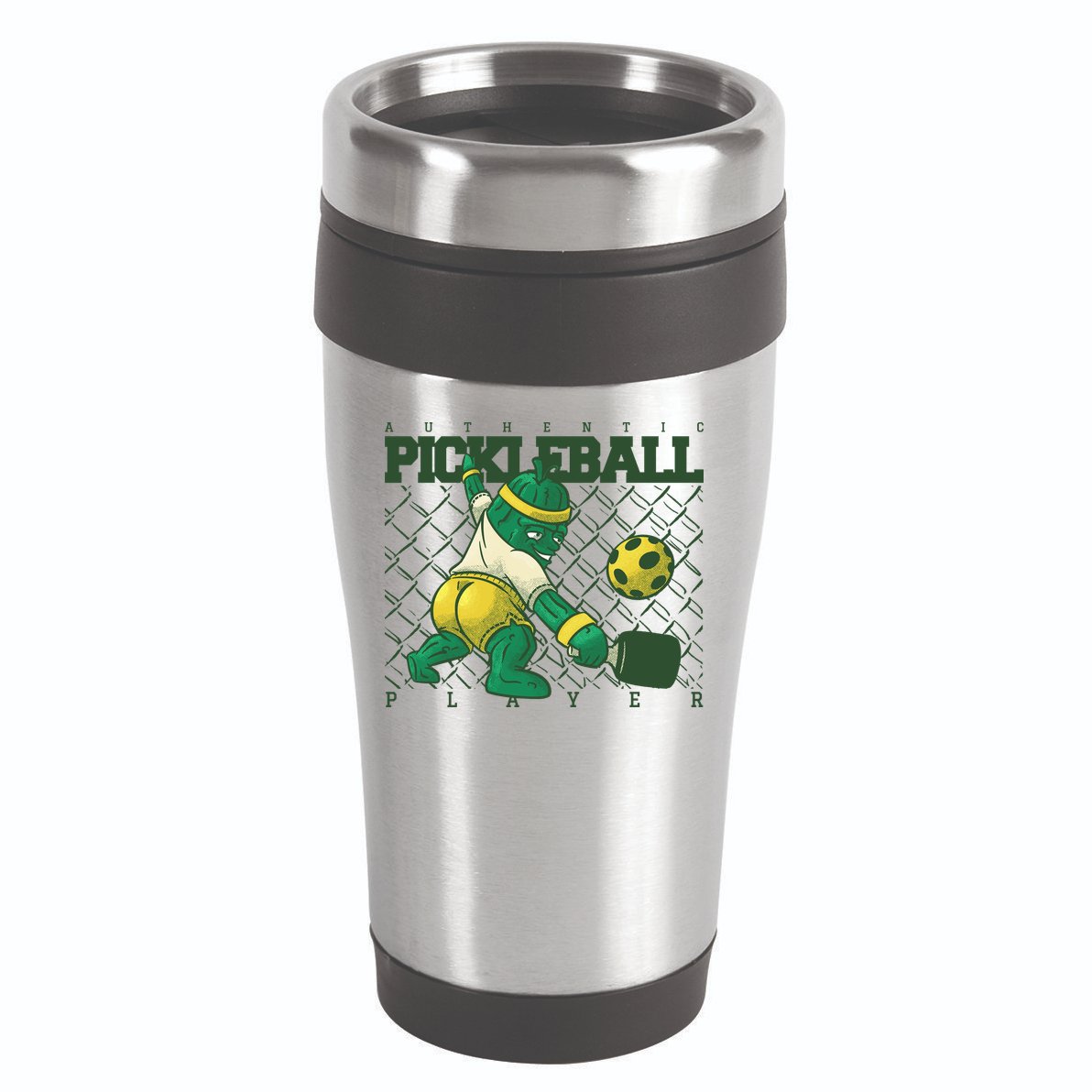 Funny Authentic Pickleball Sport Player 16oz Travel Tumbler