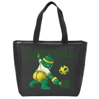 Funny Authentic Pickleball Sport Player Zip Tote Bag