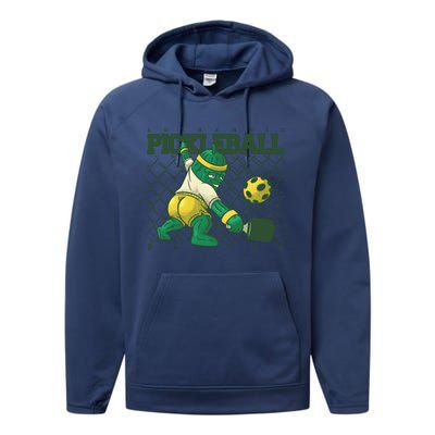 Funny Authentic Pickleball Sport Player Performance Fleece Hoodie